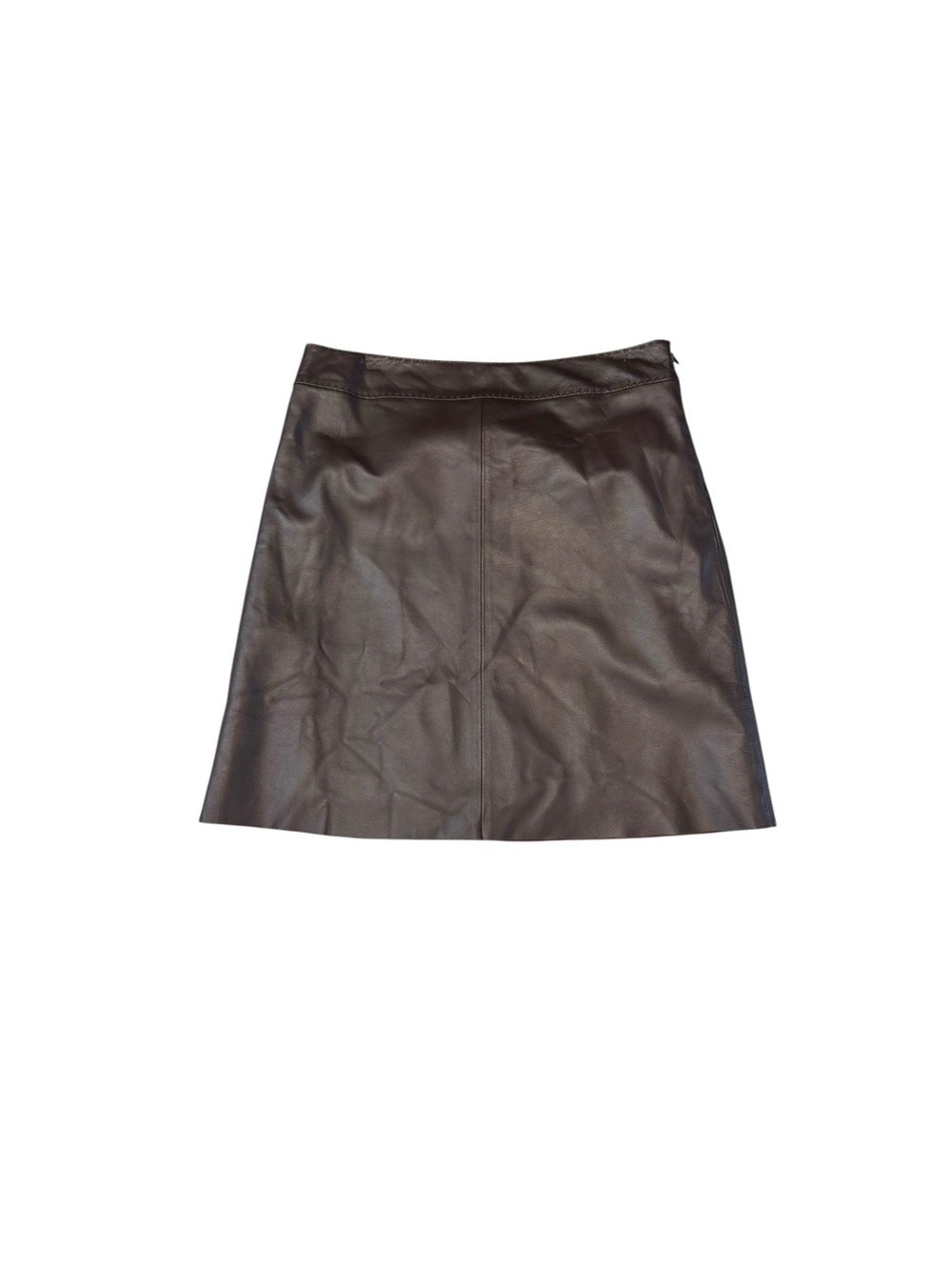 Sienna Studio Women's Brown Lined Leather Western Skirt Size 8 City Cowgirl